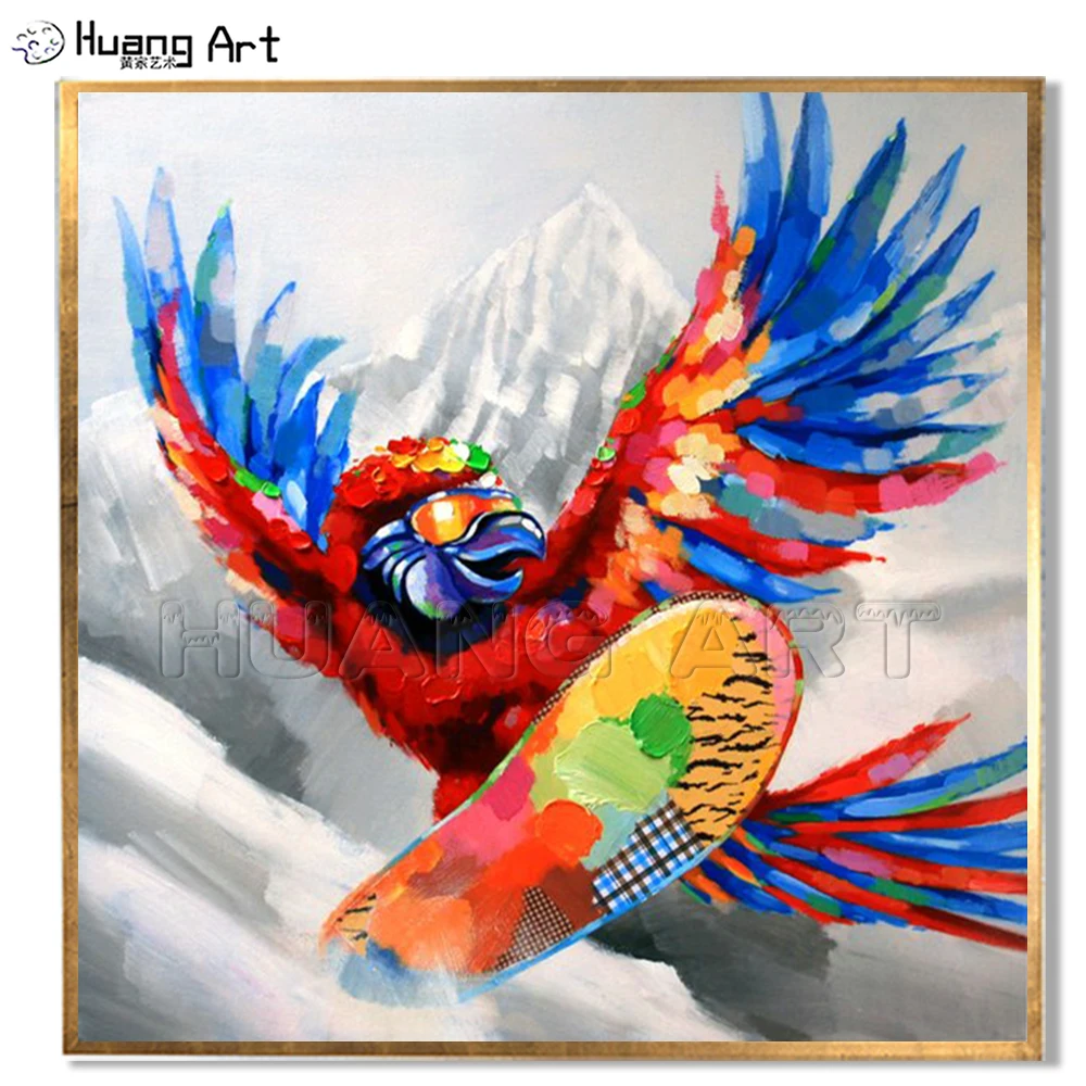 Low Price Hand-painted High Quality Modern Sporty Bird Oil Painting for Room Decor Eagle is Skiing Landscape Animal Painting
Low Price Hand-painted High Quality Modern Sporty Bird Oil Painting for Room Decor Eagle is Skiing Landscape Animal Painting