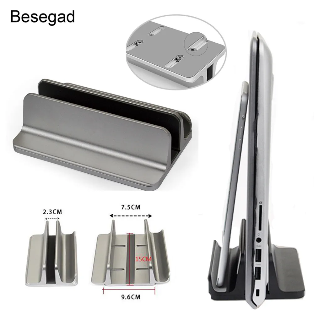 Besegad Aluminum Alloy Vertical Adjustable Laptop Tablets Cooling Stand Bracket Holder for Apple MacBook Pro Mac Book Lenovo
Besegad Aluminum Alloy Vertical Adjustable Laptop Tablets Cooling Stand Bracket Holder for Apple MacBook Pro Mac Book Lenovo