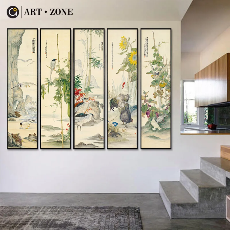 ART ZONE Mangosteen Ink Painting Corridor Porch Decorative Paintings Chinese Classical Wall Art Countryside Landscape Poster
ART ZONE Mangosteen Ink Painting Corridor Porch Decorative Paintings Chinese Classical Wall Art Countryside Landscape Poster