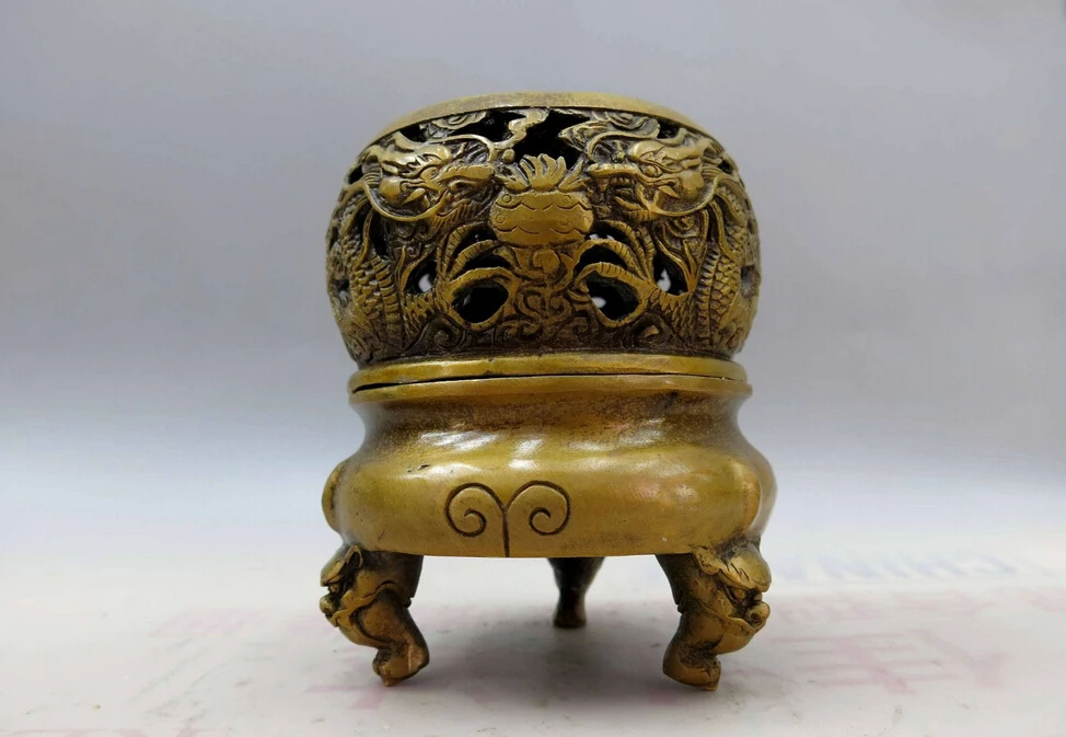 China Brass Copper Buddhism Temple Fengshui Dragon Phoenix Incense burner censer
China Brass Copper Buddhism Temple Fengshui Dragon Phoenix Incense burner censer