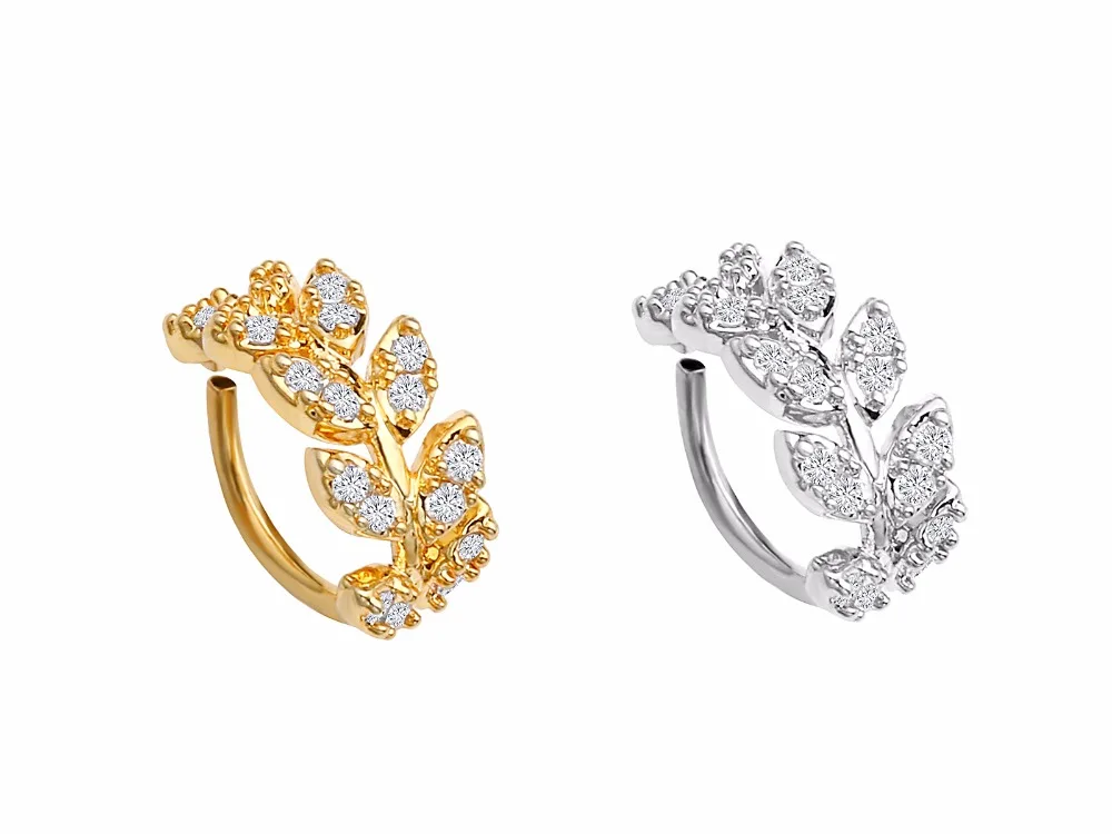 30pcs Body Jewelry Piercing Shine Leaf CZ Ear Helix Daith Cartilage Tragus Earring Nose Hoop Septum Ring Bend Shine 18gX8mm
30pcs Body Jewelry Piercing Shine Leaf CZ Ear Helix Daith Cartilage Tragus Earring Nose Hoop Septum Ring Bend Shine 18gX8mm