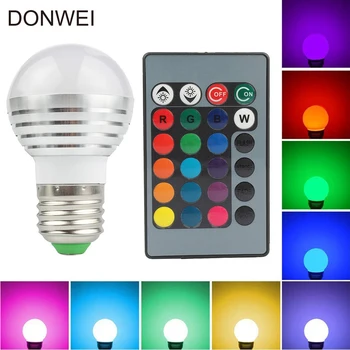 3W E27 RGB LED Light Bulb Spotlight Bulbs With Remote Control For Party Disco DJ Bar Lighting AC 85-265V
3W E27 RGB LED Light Bulb Spotlight Bulbs With Remote Control For Party Disco DJ Bar Lighting AC 85-265V
