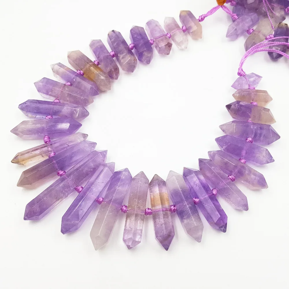 Lii Ji Natural Gemstone Ametrine Double Terminated Shape Approx 10x23mm-11x53mm DIY Jewelry Making Necklace Bracelet 38cm
Lii Ji Natural Gemstone Ametrine Double Terminated Shape Approx 10x23mm-11x53mm DIY Jewelry Making Necklace Bracelet 38cm