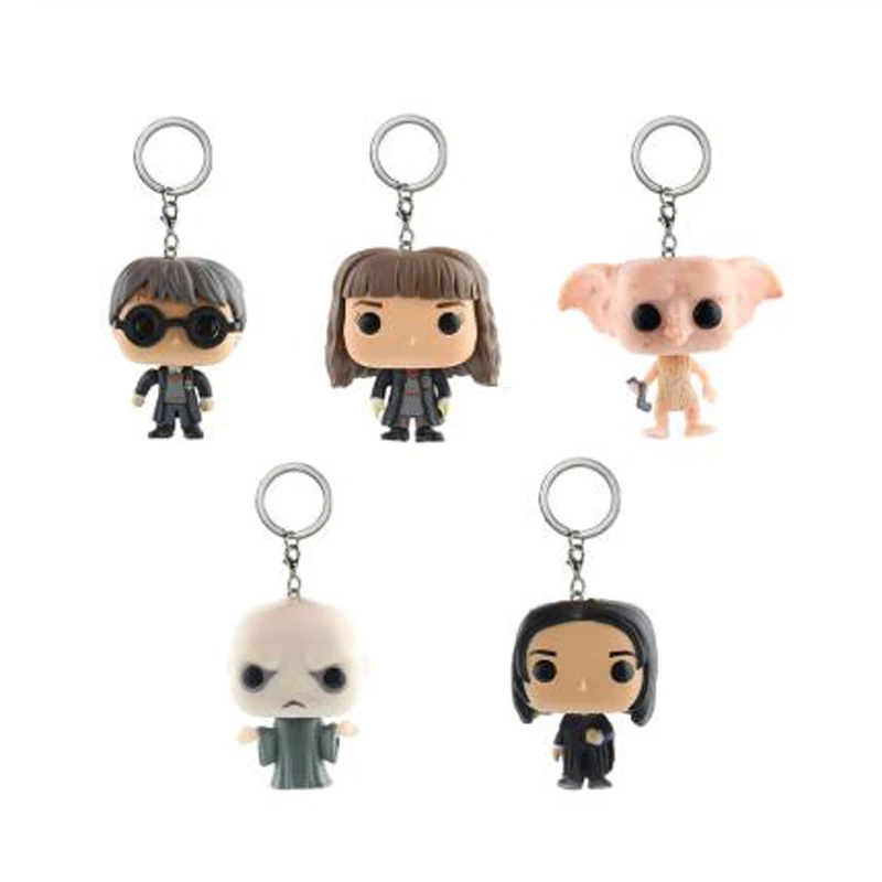 

Funko Pop Pocket Harry Potter Keychain Hermione Granger Lord Voldemort Dobby Action Figures Toys