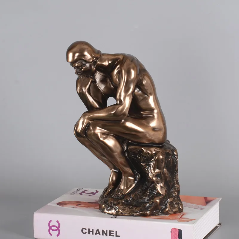 American The Thinker Statue Bust Copper+Resin Art Craft Character Plaster Art Sketch Teaching Thinkers Home Decoration L1760
American The Thinker Statue Bust Copper+Resin Art Craft Character Plaster Art Sketch Teaching Thinkers Home Decoration L1760