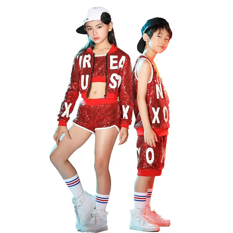 New Red Children Sequins Costumes Boys And Girls Jazz Dance Hip-hop Show Street Dance Costumes Modern Dance Suits
New Red Children Sequins Costumes Boys And Girls Jazz Dance Hip-hop Show Street Dance Costumes Modern Dance Suits