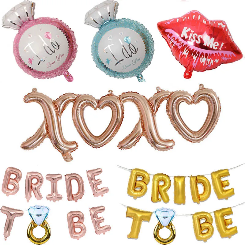 16inch Rose Gold Silver Bride To Be Letter Balloons Diamond Ring Xoxo Foil Balloon Hen Party Wedding Bridal Shower Decorations
16inch Rose Gold Silver Bride To Be Letter Balloons Diamond Ring Xoxo Foil Balloon Hen Party Wedding Bridal Shower Decorations