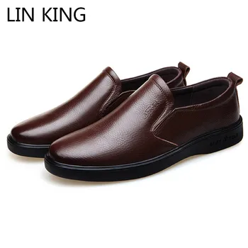 LIN KING New Fashion Men Casual Shoes Genuine Leather Business Dress Shoes Solid Shallow Slip On Loafers Formal Shoes For Male
LIN KING New Fashion Men Casual Shoes Genuine Leather Business Dress Shoes Solid Shallow Slip On Loafers Formal Shoes For Male