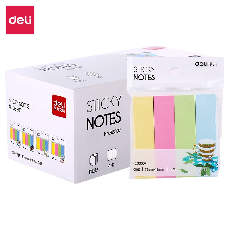 1 package 4 colors 76*19 mm note paper 100 page sticky note sticky note color paste N times post indicator deli 66307
1 package 4 colors 76*19 mm note paper 100 page sticky note sticky note color paste N times post indicator deli 66307