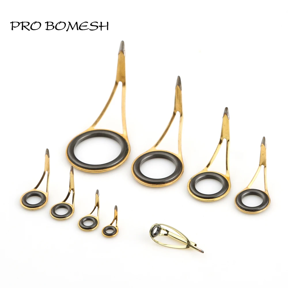 Pro Bomesh 18.1g 9pcs/Kit Gold Spinning Fishing Rod Guide Set Kit Stainless Steel Guide DIY Fishing Guide Rod Accessory
Pro Bomesh 18.1g 9pcs/Kit Gold Spinning Fishing Rod Guide Set Kit Stainless Steel Guide DIY Fishing Guide Rod Accessory
