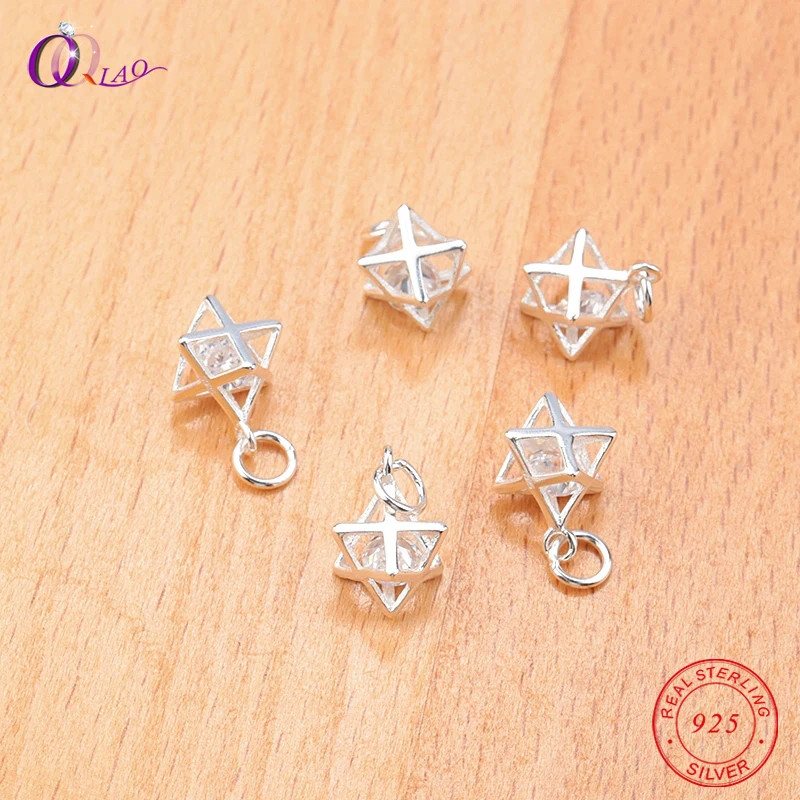 One piece 13*10.3mm 925 sterling silver charms hexagram Pendant with zircon inside silver charm pendant For Jewelry making diy
One piece 13*10.3mm 925 sterling silver charms hexagram Pendant with zircon inside silver charm pendant For Jewelry making diy