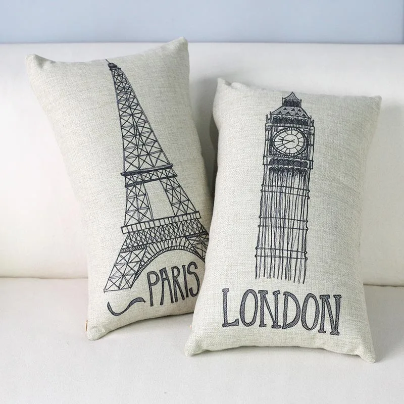Paris London Cushion Case Big Ben Tower Eiffel Pillows Living Room Home Decor Throw Cushion Cover 30X50cm Rectangle Cotton Blend
Paris London Cushion Case Big Ben Tower Eiffel Pillows Living Room Home Decor Throw Cushion Cover 30X50cm Rectangle Cotton Blend