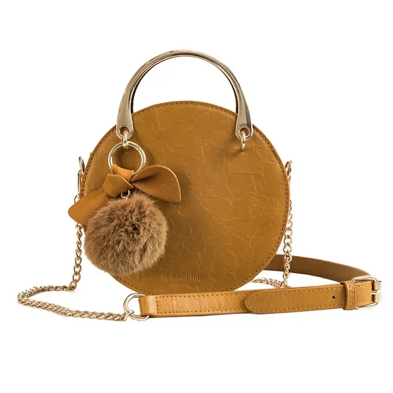 Women Polished Small Round Crossbody Bag All-match Handbag Fashionable Single Shoulder Hand Tote Bag Chain Cross-body Scrub Bags
Women Polished Small Round Crossbody Bag All-match Handbag Fashionable Single Shoulder Hand Tote Bag Chain Cross-body Scrub Bags