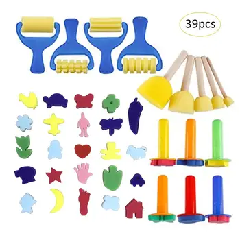 39pcs/set Sponge Brushes Funny Drawing Children Toys Diy Foam Painting Brush Painting Supplies Art Set Crafts
39pcs/set Sponge Brushes Funny Drawing Children Toys Diy Foam Painting Brush Painting Supplies Art Set Crafts
