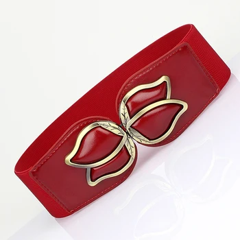 Winter Fall Fashion Women Elegant Leaf Metal Buckles Red White Elastic Patchwork Waist Belt , Autumn Wide Waistband For Woman
Winter Fall Fashion Women Elegant Leaf Metal Buckles Red White Elastic Patchwork Waist Belt , Autumn Wide Waistband For Woman