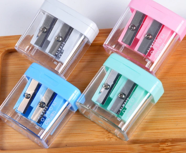 Double Holes Plastic Pencil Sharpeners Candy Color Transparent Standard Pencil Cutting Machine Deli 0576
Double Holes Plastic Pencil Sharpeners Candy Color Transparent Standard Pencil Cutting Machine Deli 0576