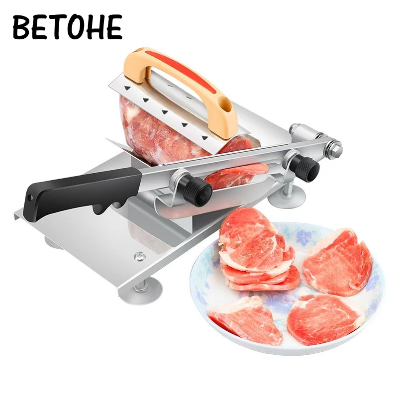BETOHE Meat slicing machine Alloy+Stainless steel Household Manual Thickness adjustable meat and vegetables slicer
BETOHE Meat slicing machine Alloy+Stainless steel Household Manual Thickness adjustable meat and vegetables slicer