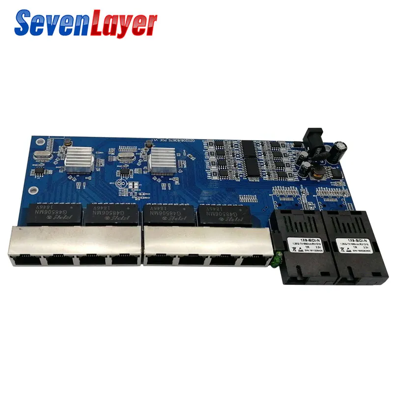 8 RJ45 2 SC POE fiber Gigabit Ethernet switch Fiber Optical Single Mode UTP Port 10/100/1000M Board PCBA 3pieces
8 RJ45 2 SC POE fiber Gigabit Ethernet switch Fiber Optical Single Mode UTP Port 10/100/1000M Board PCBA 3pieces