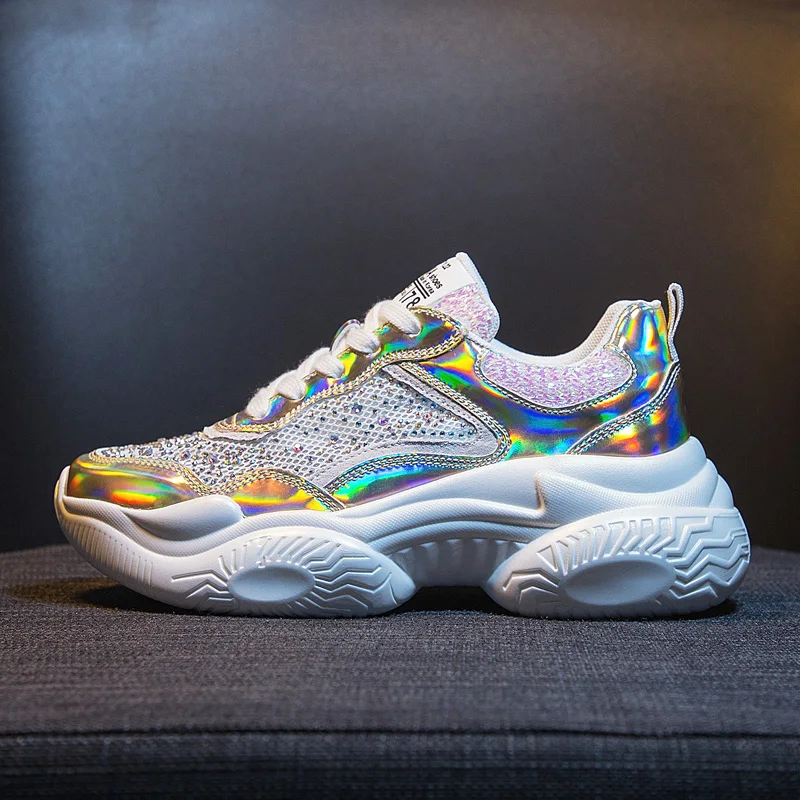 CAMTOO Crystal Women Sneakers Glitter Platform Sneakers Fashion Women Chunky Shoes Bling Bling Thick Bottom Woman Casual Shoes
CAMTOO Crystal Women Sneakers Glitter Platform Sneakers Fashion Women Chunky Shoes Bling Bling Thick Bottom Woman Casual Shoes