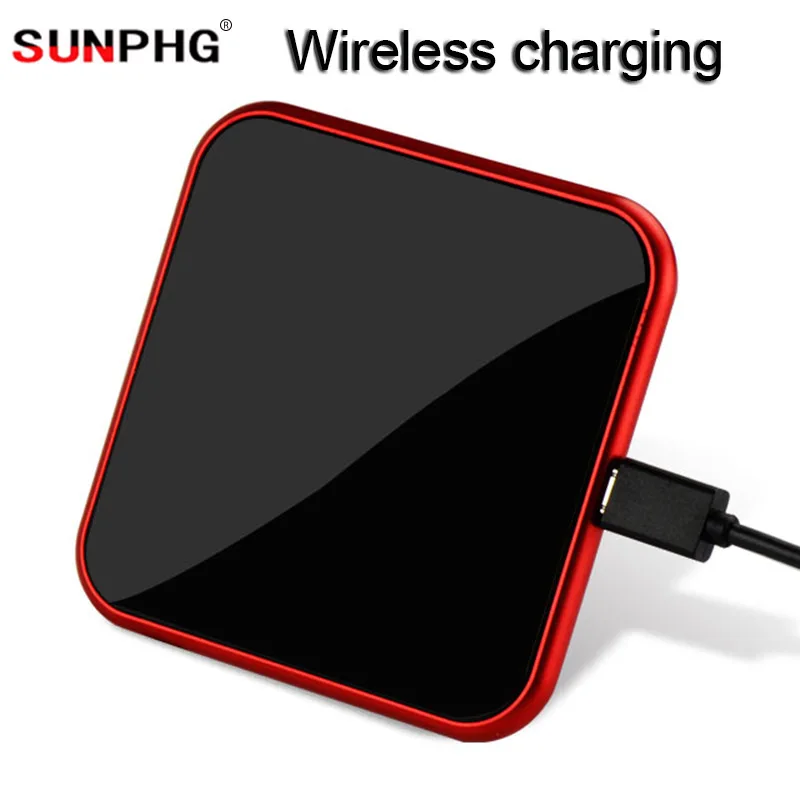SUNPHG Mini Portable Ultra Thin Mirror Side Fast Wireless Charger 9V 1.8A For iPhone 8Plus X Samsung Galaxy S9 Mobile Phone | Мобильные