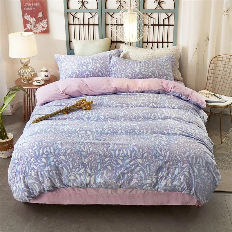 2017 Thick flannel Bedding Set Pastoral style leaves Beding Set Double/Europe/King/Queen Size 4pcs/set Duvet Cover Set
2017 Thick flannel Bedding Set Pastoral style leaves Beding Set Double/Europe/King/Queen Size 4pcs/set Duvet Cover Set