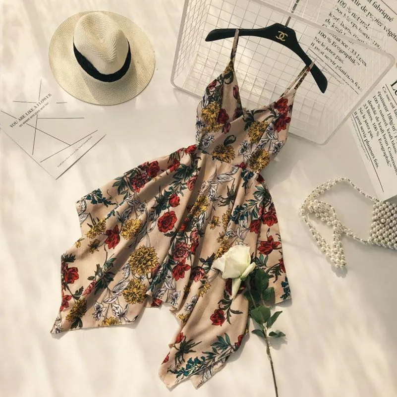 NiceMix Summer New Slim Floral Print Dress A-line V-neck Spaghetti Strap Pleated Asymmetric Dress Casual Boho/bohemia Beach Dres
NiceMix Summer New Slim Floral Print Dress A-line V-neck Spaghetti Strap Pleated Asymmetric Dress Casual Boho/bohemia Beach Dres
