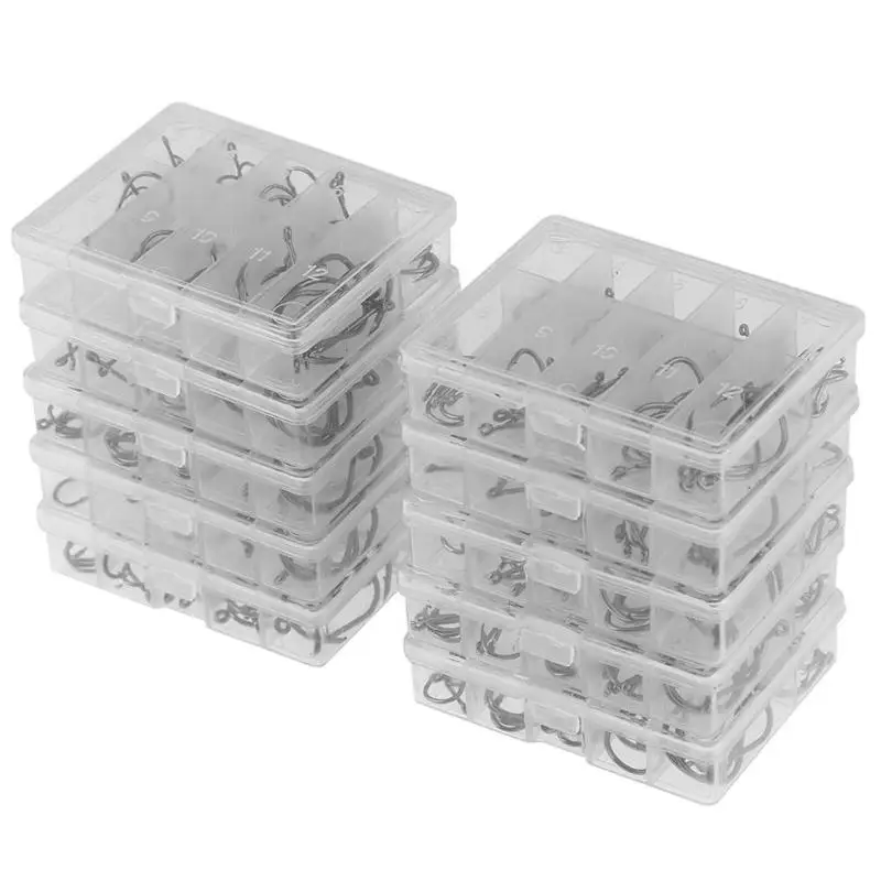 500pcs/set 10 Types Black Nickel Fishing Hooks High-Carbon steel single hook Offset Sport Circle FishinFishing Accessories
500pcs/set 10 Types Black Nickel Fishing Hooks High-Carbon steel single hook Offset Sport Circle FishinFishing Accessories