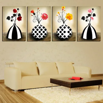 4 Panel Abstract Wall Picture Vintage Vase Decor Painting Red Yellow Flower Canvas Prints The White Black Art Multi Set Unframed
4 Panel Abstract Wall Picture Vintage Vase Decor Painting Red Yellow Flower Canvas Prints The White Black Art Multi Set Unframed