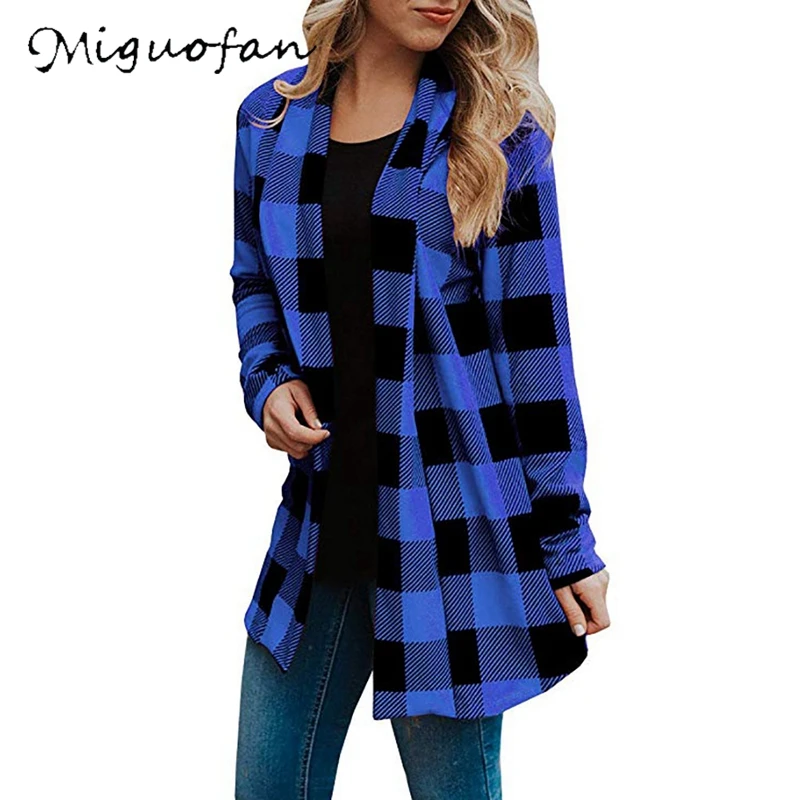 Miguofan Women Jacket Coat Outwears Plaid Print Red Blue Office Lady Open Stitch Long Sleeve Jackets 2019 Autumn Winter
Miguofan Women Jacket Coat Outwears Plaid Print Red Blue Office Lady Open Stitch Long Sleeve Jackets 2019 Autumn Winter
