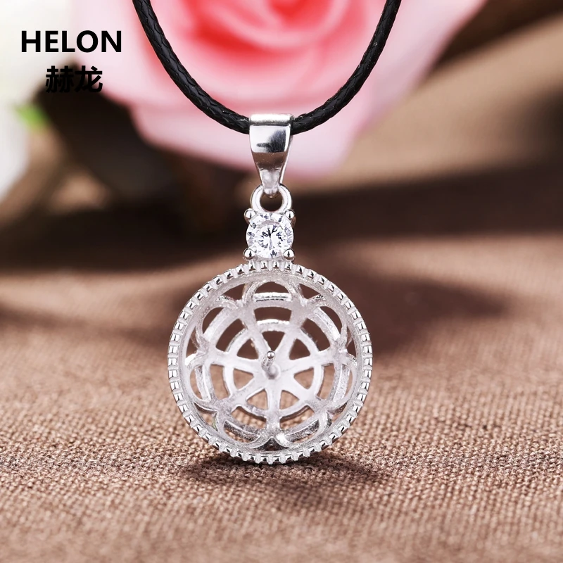 925 Sterling Silver Women Semi Mount Pendant Setting fit 13mm Round Bead or Pearl Fine Jewelry Setting Accent Cubic Zirconia CZ
925 Sterling Silver Women Semi Mount Pendant Setting fit 13mm Round Bead or Pearl Fine Jewelry Setting Accent Cubic Zirconia CZ