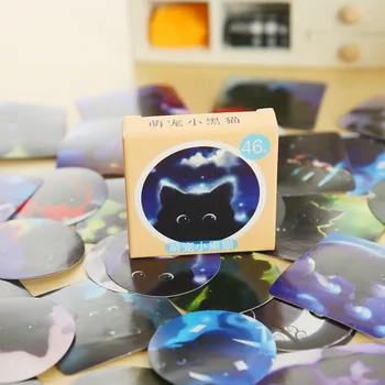 46 pcs/box Black Cat mini paper sticker package DIY diary decoration sticker album scrapbooking
46 pcs/box Black Cat mini paper sticker package DIY diary decoration sticker album scrapbooking