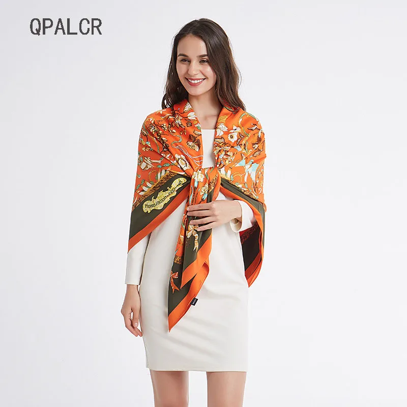 QPALCR Twill Silk Scarf Women Female New Design Bird Flowers Printed Shawl Warps Silk Foulard Square Scarves Luxury Brand Hijab
QPALCR Twill Silk Scarf Women Female New Design Bird Flowers Printed Shawl Warps Silk Foulard Square Scarves Luxury Brand Hijab