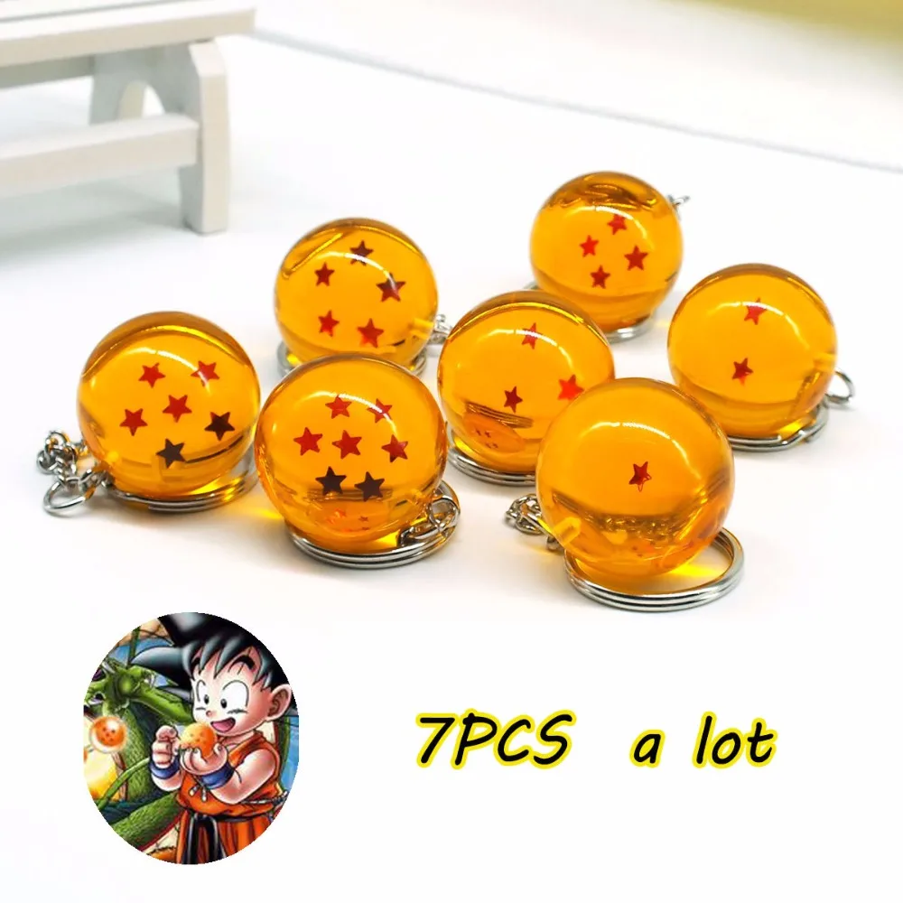 7 PCS a lot/set 7 Style Anime cartoon Dragon Ball Z Keychain DBZ Cosplay yellow Crystal Balls 1-7 Stars PVC figure toys Keyring
7 PCS a lot/set 7 Style Anime cartoon Dragon Ball Z Keychain DBZ Cosplay yellow Crystal Balls 1-7 Stars PVC figure toys Keyring