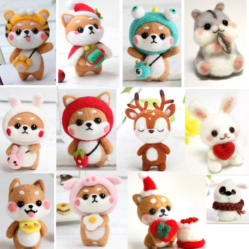 1 set wool for Felt DIY Package Hamsters, cats, dogs, Christmas gifts, stamps needle felting, Shiba Inu Set animals
1 set wool for Felt DIY Package Hamsters, cats, dogs, Christmas gifts, stamps needle felting, Shiba Inu Set animals