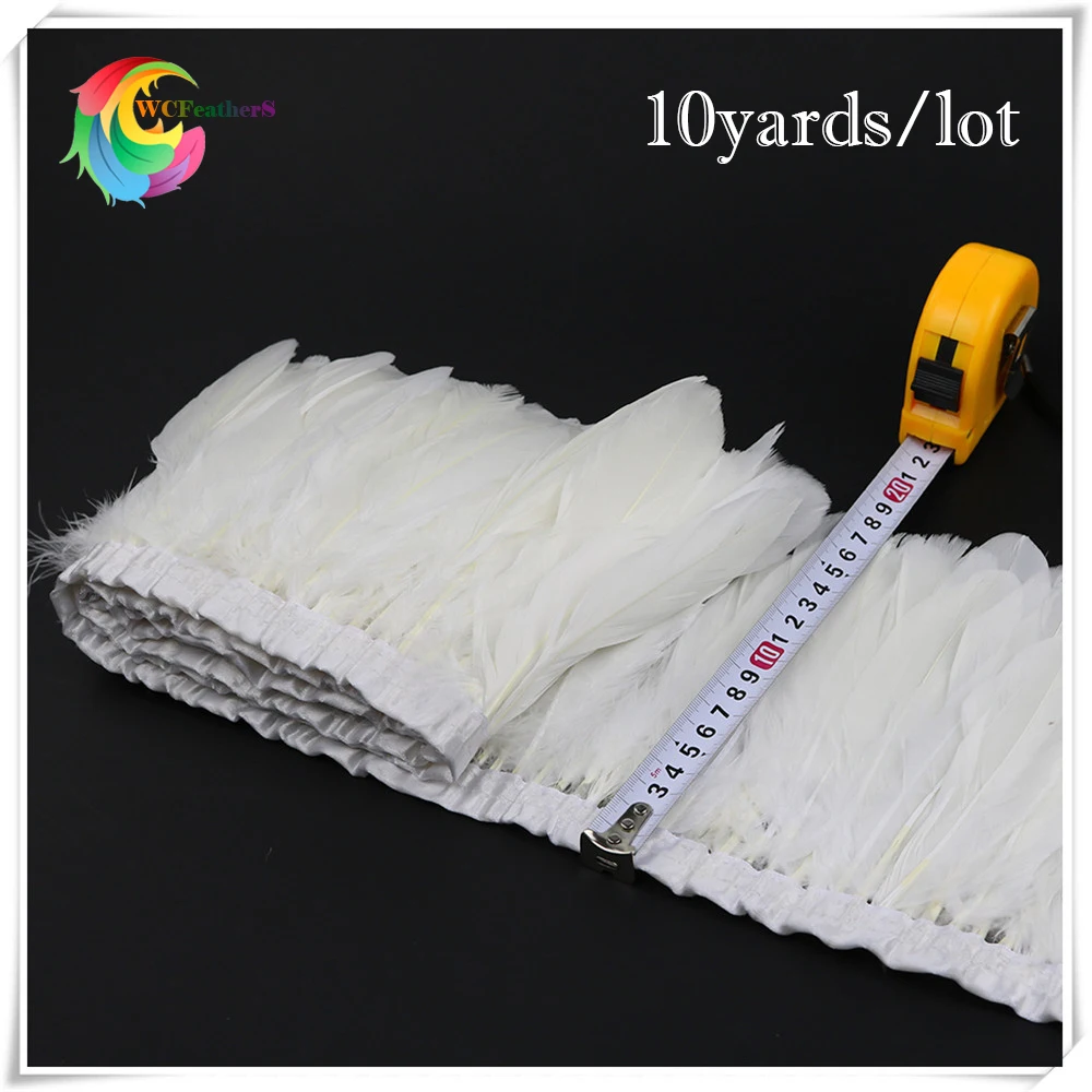 hot sale 10yards top quality natural goose feather fringe bleached white Goose Feather Trims with Satin Ribbon Tape for skirt
hot sale 10yards top quality natural goose feather fringe bleached white Goose Feather Trims with Satin Ribbon Tape for skirt