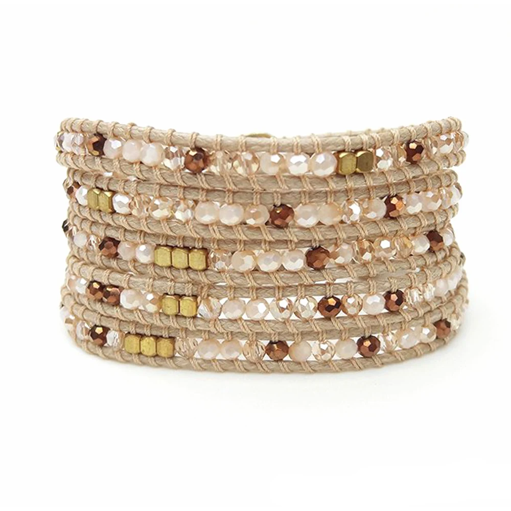 11.11 Jewelry Classical Design Unisex 5 Wrap Brass Bead Bohemain Adjustable Wrist Vintage Crystal Bracelet Drop Ship
11.11 Jewelry Classical Design Unisex 5 Wrap Brass Bead Bohemain Adjustable Wrist Vintage Crystal Bracelet Drop Ship
