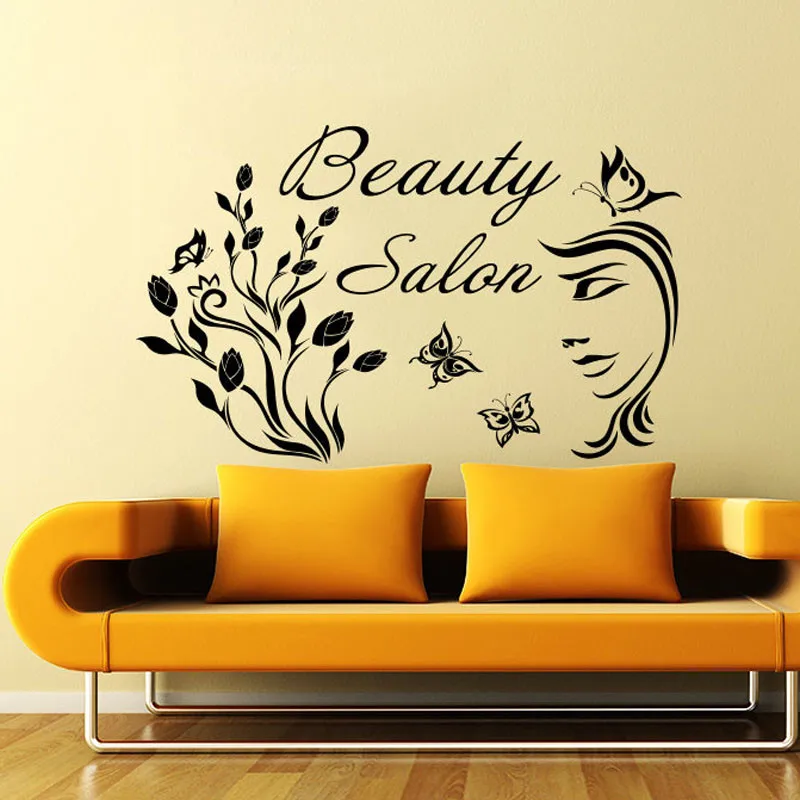 New Arrival Beauty Salon Woman Face Flowers Butterflies Wall Decals Removable Art Sticker Vinyl Home Decor
New Arrival Beauty Salon Woman Face Flowers Butterflies Wall Decals Removable Art Sticker Vinyl Home Decor