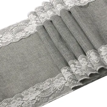 Grey Burlap Table Runner with Lace Trim for Rustic Chic Fall Wedding Party Home Dinning Table Dresser Decor/Machine Washable
Grey Burlap Table Runner with Lace Trim for Rustic Chic Fall Wedding Party Home Dinning Table Dresser Decor/Machine Washable