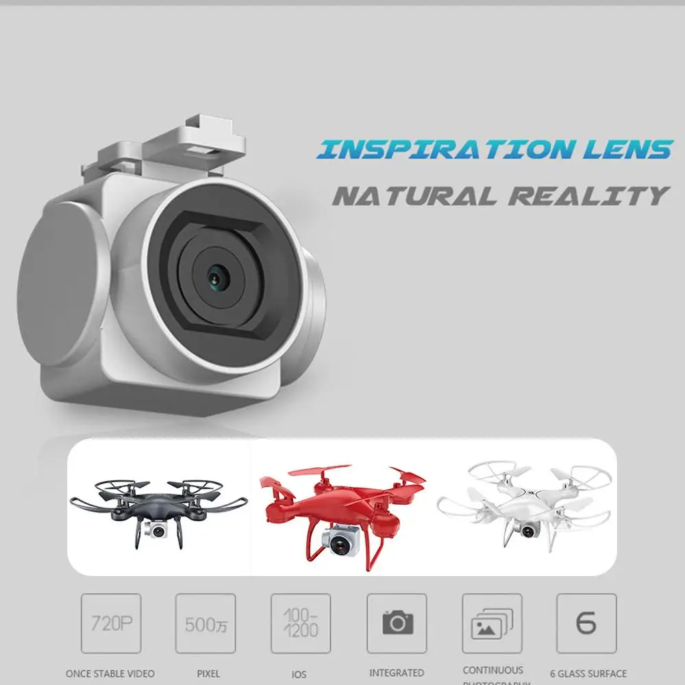 

720P Quadcopter Selfie LED Lighting USB Charge Premium Durable Live Stable Gimbal Hover Drone Professional Helicopter Aircraft