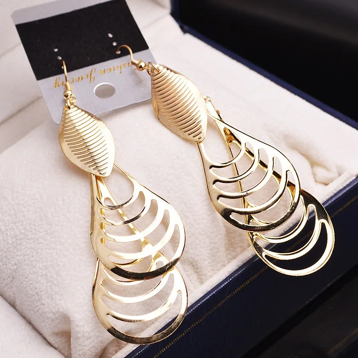 

Silver Gold Color Long Dangle Earrings Women Fashion Indian Jewelry Hanging Tassel Drop Earings Pendientes Brincos Female Bijoux