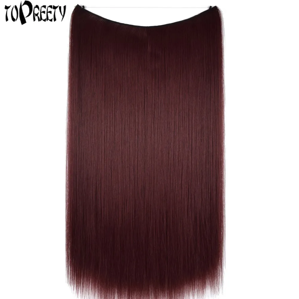 TOPREETY Heat Resistant B5 Synthetic Hair 20" 50cm 50g Straight Elasticity Invisible Wire Halo Hair Extensions
TOPREETY Heat Resistant B5 Synthetic Hair 20" 50cm 50g Straight Elasticity Invisible Wire Halo Hair Extensions
