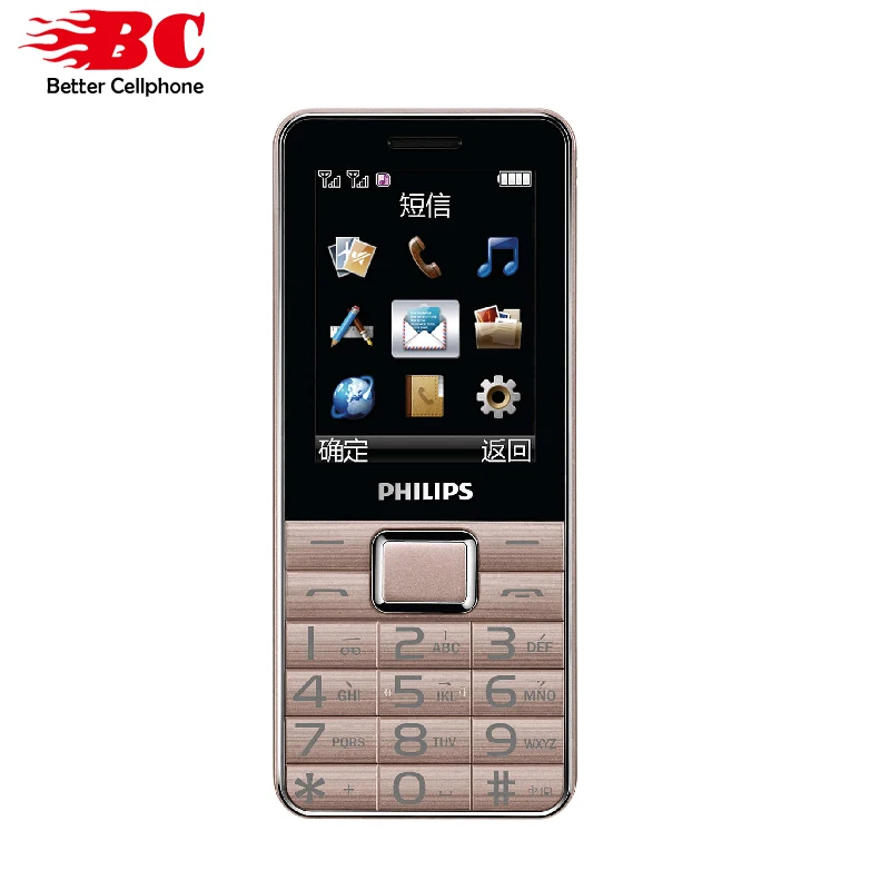 

Original Philips E132X Cell Phone 2.4 Inch GSM 2G 1400mAh LED flashlight Dual Sim Card Keyboard Big Battery 240x320P FM radio