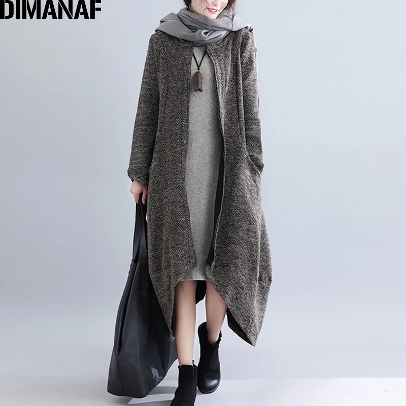 DIMANAF Women Jacket Long Coat Winter Zipper Cardigan Oversized Clothing Big Size Thicken Female Loose Outerwear Overcoat 2018
DIMANAF Women Jacket Long Coat Winter Zipper Cardigan Oversized Clothing Big Size Thicken Female Loose Outerwear Overcoat 2018