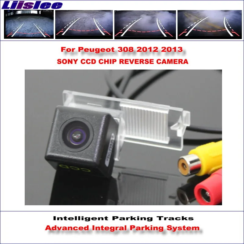 

Auto Intelligent Parking Tracks Rear Camera For Peugeot 308 2012 2013 Backup Reverse / NTSC RCA AUX HD SONY CCD 580 TV Lines