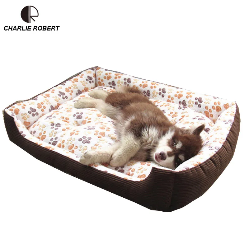 Image Top Quality Large Breed Dog Bed Sofa Mat House 3 Size Cot Pet Bed House for large dogs Big Blanket Cushion Basket Supplies HP789