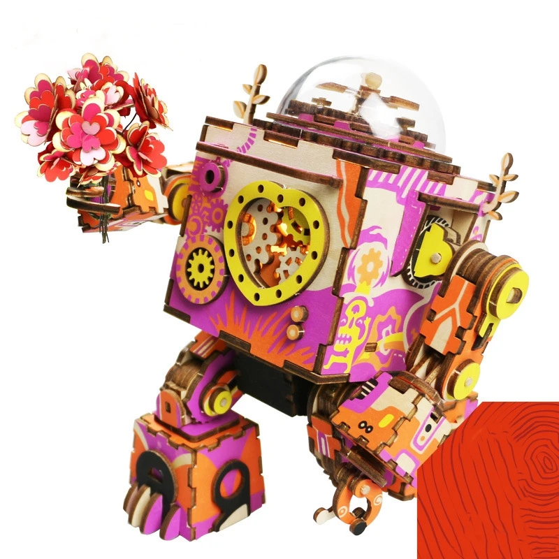 Robotime Limited Edition Colorful Robot Model Building Kit Wooden Steampunk Music Box Toy Gift for Children Lover Friends AM601
Robotime Limited Edition Colorful Robot Model Building Kit Wooden Steampunk Music Box Toy Gift for Children Lover Friends AM601