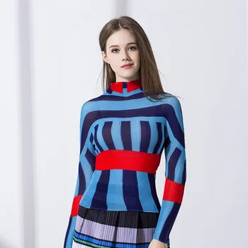 Long-sleeved T-shirt female thin thin thin show 2019 spring and summer new Miyake fold life fashion print blouse girl
Long-sleeved T-shirt female thin thin thin show 2019 spring and summer new Miyake fold life fashion print blouse girl