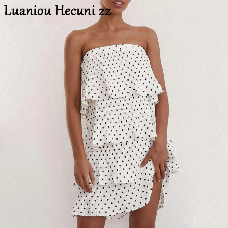 Simplee-Polka-dot-multi-layer-stretch-women-skirts-High-waist-A-line-pleated-white-skirts-Summer (1)