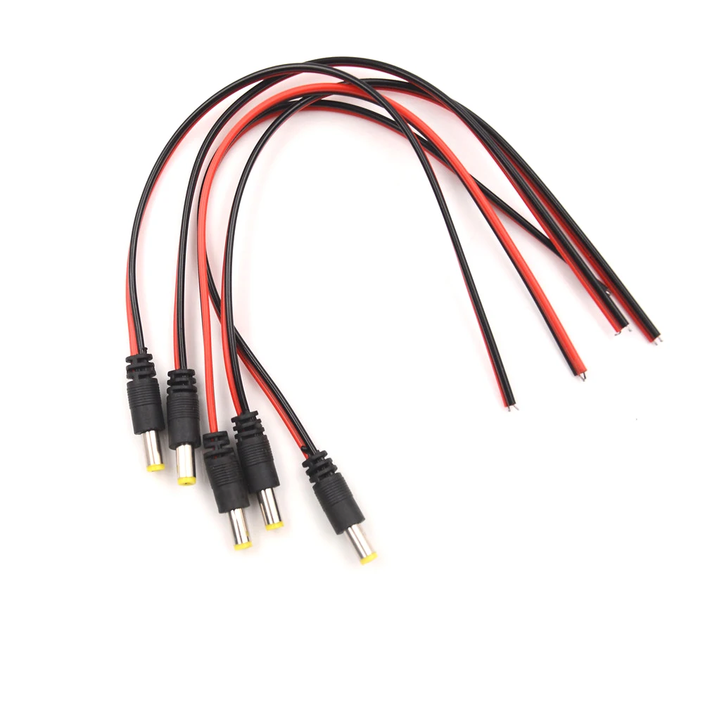 5pcs 5.5*2.1mm Male Plug DC Power Cable Jack LED Power Plug For Security Camera Supplies
5pcs 5.5*2.1mm Male Plug DC Power Cable Jack LED Power Plug For Security Camera Supplies