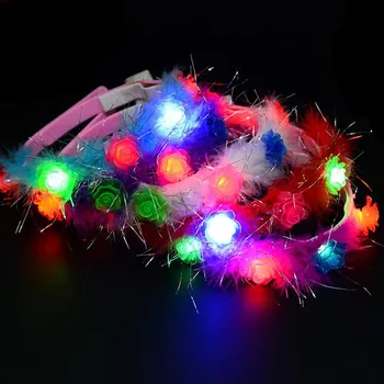 New LED Flashing Feather Flower Headband Children Kids Blinking Hairband Hair Accessory Halloween Glow Party Supplies Wedding
New LED Flashing Feather Flower Headband Children Kids Blinking Hairband Hair Accessory Halloween Glow Party Supplies Wedding